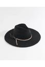 Black Marleigh - Straw Fedora Hat - Black, Image 2 of 2