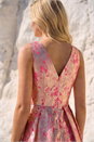 Pink Dusk Metallic Jacquard Midi Dress, Image 4 of 4