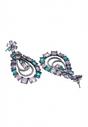 Dark Green Diva Luxury Pendant Earrings, Image 3 of 5