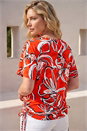 Rust Printed Ruched Top, Image 2 of 4