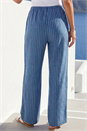 Blue Stripe Tie Waist Pocket Trouser, Image 3 of 4