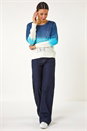 Denim Ombre Stitch Knit Jumper, Image 2 of 5