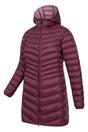 Burgundy Florence Long Padded Jacket, Image 3 of 5