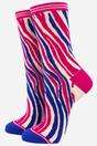 Multi Colourful Zebra Print Bamboo Socks Gift Set Box, Image 2 of 5