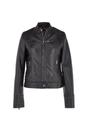 Black 'Essen' Real Leather Biker Jacket, Image 2 of 5
