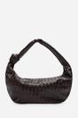 Brown Aqua Knotted Strap Woven Shoulder Bag, Image 1 of 5