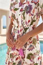 Ivory  Petite Floral Dobby Print Midi Dress, Image 4 of 4