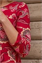 Red Petite Floral Midi Dress, Image 4 of 4