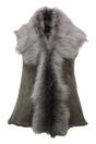 Grey Toscana Sheepskin Short Gilet-Denver, Image 1 of 1