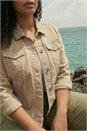 Natural  Curve Mid Wash Denim Jacket, Image 4 of 4