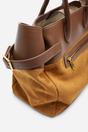 Brown Lyanna Buckled Tote Bag with Side Zip, Image 3 of 6