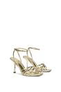 Gold 'Ottoline' Strappy Stiletto Heeled Sandals With Ankle Strap, Image 3 of 6