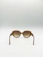 Brown Round Circle Sunglasses in Brown, Image 6 of 6