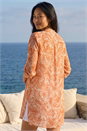 CORAL Petite Leaf Print Longline Shirt, Image 3 of 4