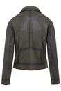 Olive Retro Biker Leather Jacket - Kopervik, Image 4 of 6