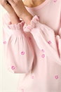 Light Pink Embroidered Floral Knit Top, Image 6 of 6