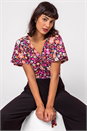 Black Ditsy Floral Print Tie Detail Jumpsuit, Image 1 of 5