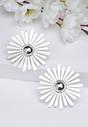 Silver Floral Earrings, Image 2 of 5