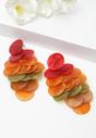 Multi Multi-colored Round Acrylic  Earrings, Image 2 of 5