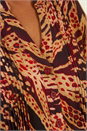 Burgundy Animal Print Pintuck Shirt, Image 4 of 4