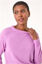 Mauve Soft Crew Neck Jumper, Image 4 of 5