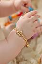  Zircon Crown Charm Adjustable Brass Bracelet For Kids, Image 2 of 2