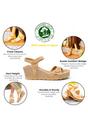 Brown Womens Cushioned Wedge Sandals-Julia B74, Image 3 of 8