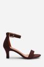 Brown 'Madrid' Mid Block Heel With Ankle Strap, Image 3 of 6