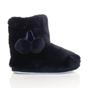 Navy Blue AJVANI Navy Blue Faux Fur Lined Slip On Memory Foam Mules Slippers, Image 2 of 6