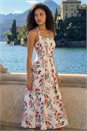 Ivory  Petite Floral Stretch Midi Dress, Image 2 of 6