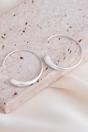 Silver Sterling Silver Half Hoop Earrings, Image 1 of 4