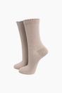 Camel Plain Combed Cotton Glitter Socks, Image 1 of 4