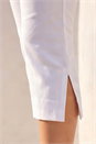 White Dusk Split Hem Bengaline Capri Trouser, Image 4 of 4