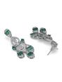 Green AVANT-GARDE PARIS Green Geometric Chandelier Statement Earrings, Image 2 of 3