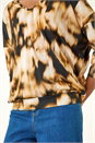 Stone Printed V-Neck Stretch Top, Image 5 of 5