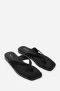 Black Where's That From Black Lirena Square Toe Flip Flop Sandal, Image 4 of 6