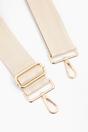 Cream Sarta Cream Plain Woven Wide Bag Strap, Image 2 of 4