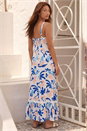 White Abstract Ric Rac Maxi Dress, Image 3 of 4