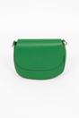 Green Italian Leather Crescent Crossbody Bag, Image 1 of 3