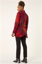 Red Zebra Print Burnout Tunic Top, Image 3 of 5