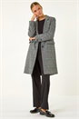 Black Tailored Single Breasted Coat, Image 7 of 7