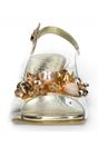 Gold Womens Block Heel Sandals - Marlene 12, Image 4 of 7