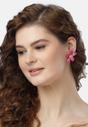 Purple AVANT-GARDE PARIS Purple Floral Stud Earrings, Image 4 of 5
