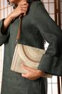 Natural Alto Raffia Fold Over Clutch Bag, Image 6 of 6