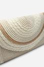 Natural Alto Raffia Fold Over Clutch Bag, Image 4 of 6