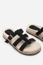 Black Where's That From Black Bambi Multi Strap Footbed Sandal, Image 5 of 6