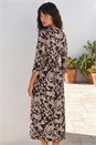 Stone Leaf Print Pocket Dress, Image 3 of 4