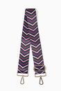 Black Chevron Print Wide Bag Strap, Image 1 of 3