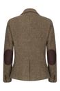 Brown Womens Tailored Brown Wool Blend Tweed Blazer, Image 6 of 6