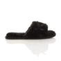 Black AJVANI Black Peep Toe Sandals Slippers, Image 2 of 6